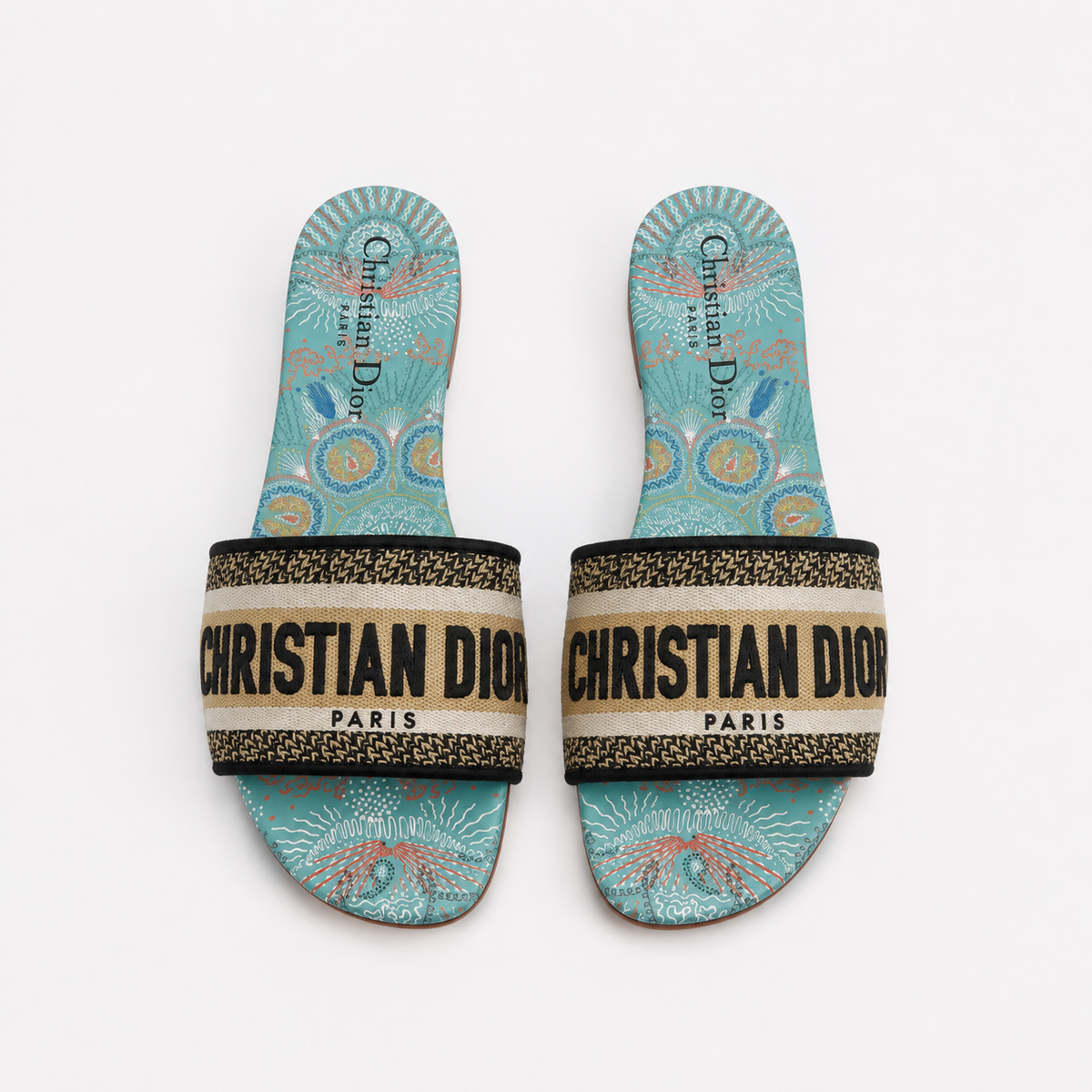 CHRISTY SANDALS TEAL GOLD