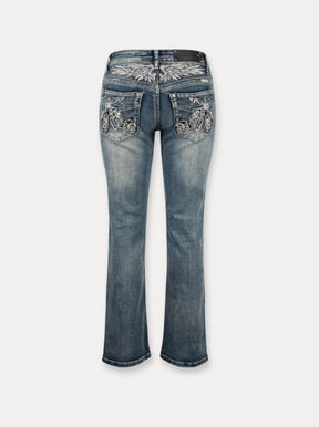 Embroidered Bootcut Jeans