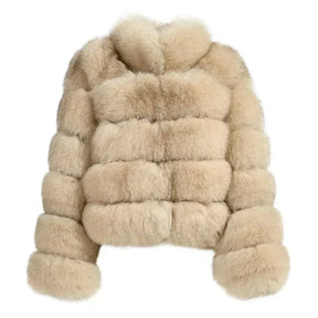 BUBBLE COLAR COAT LATTE