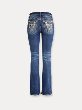 Embroidered Flare Jeans