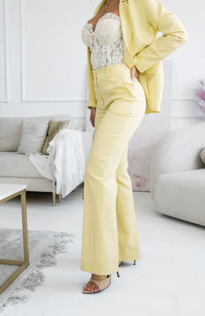 Valerisse Trousers – Pastel Yellow