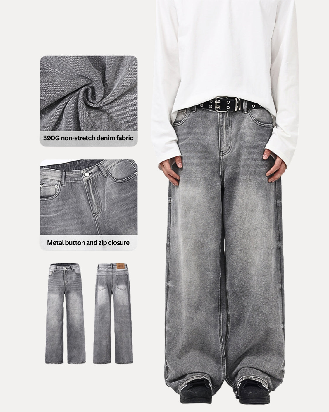 Grayflow Wide Leg Jeans