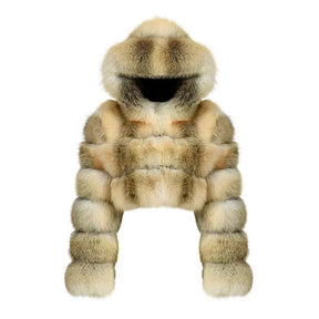 CROPPED HOODED COAT GOLDEN ISLAND