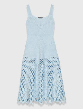 MAJE DRESS SET CROCHET BLUE
