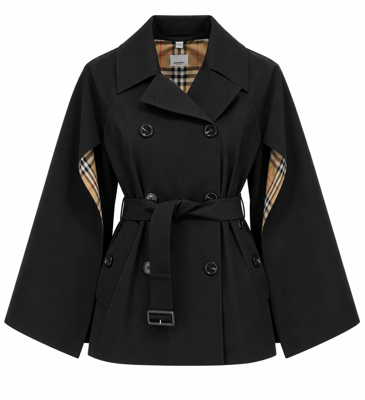 CHECKERED TRENCH COAT