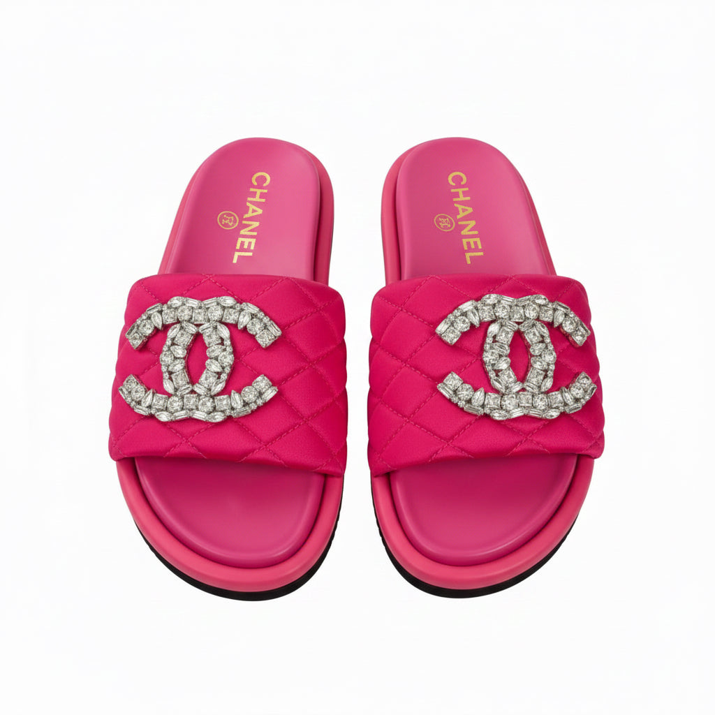 HOT PINK BLING SANDALS