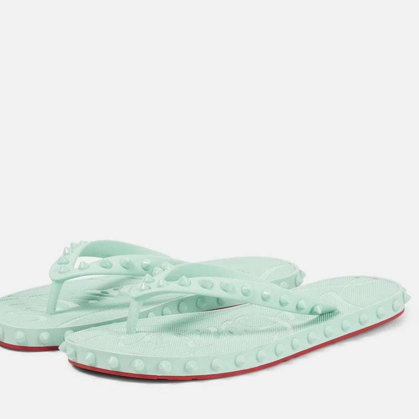 RED BOTTOM FLIP FLOPS MINT