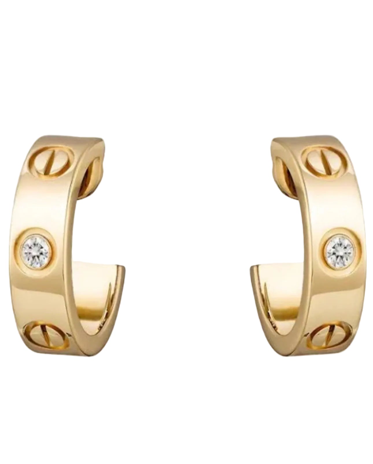 small earrings gold diamonds