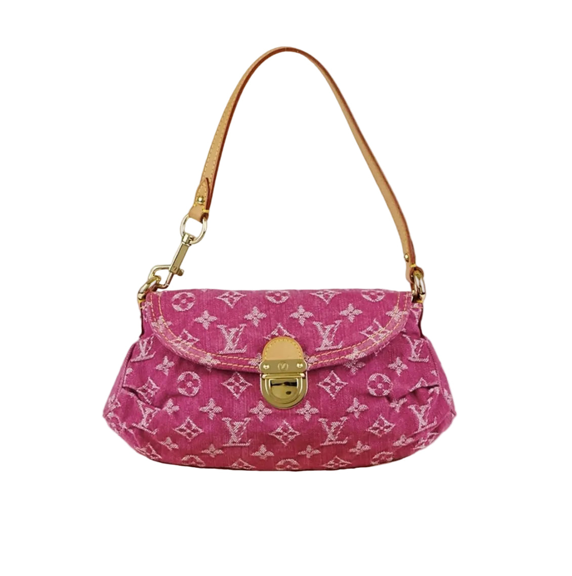 DARK PINK DENIM BAG