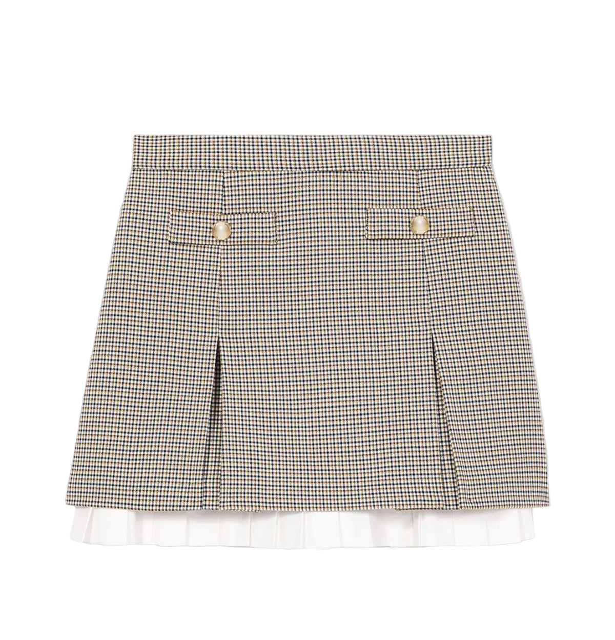 MAJE CHECKERED SKIRT