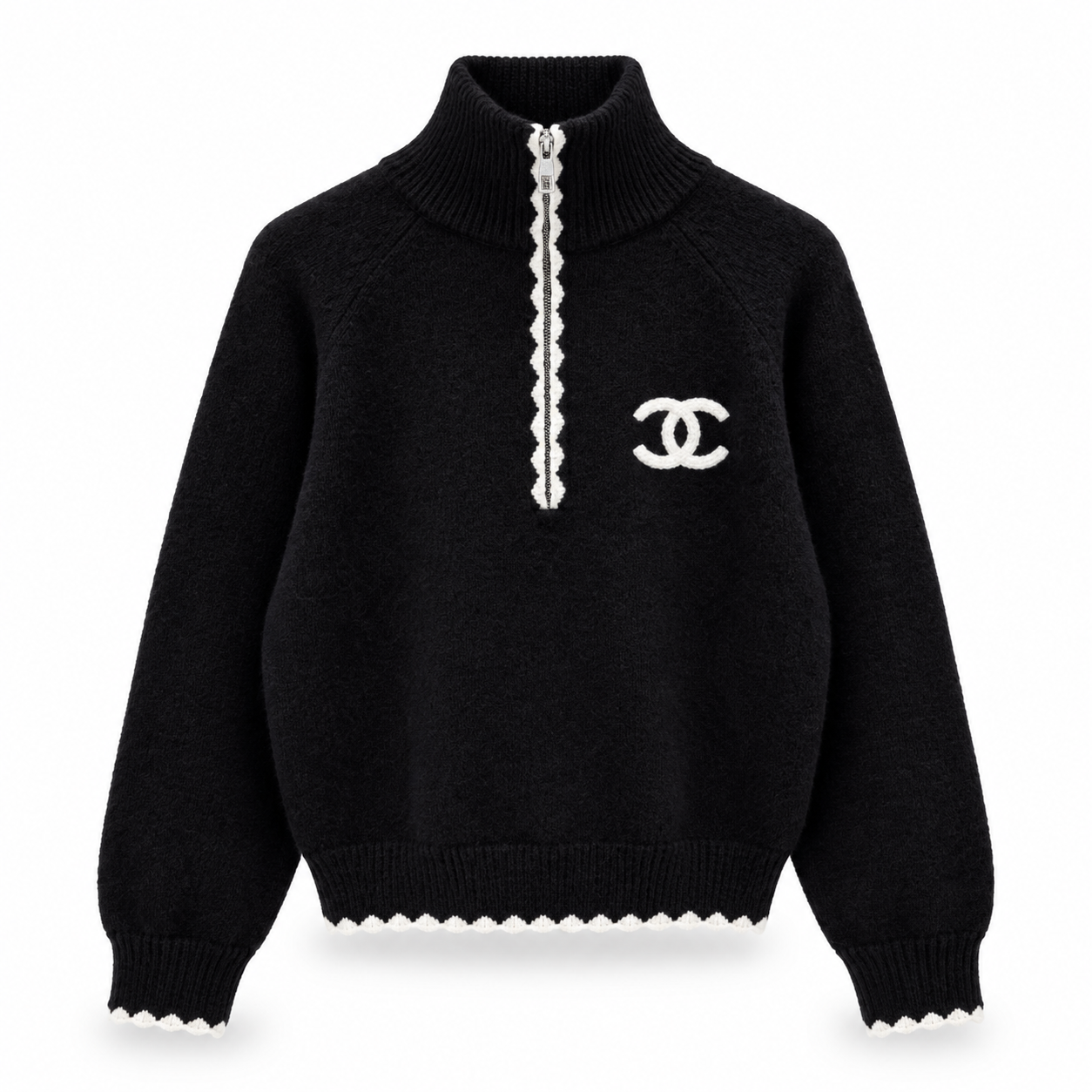 QUARTER ZIP BLACK