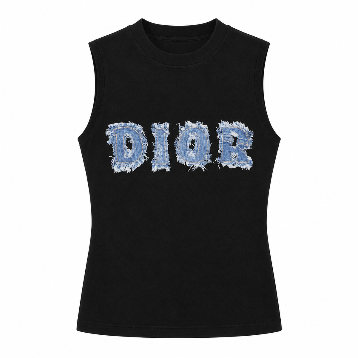 DENIM LETTER TOP