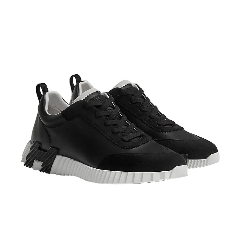 BOUNCE BLACK LEATHER SNEAKERS