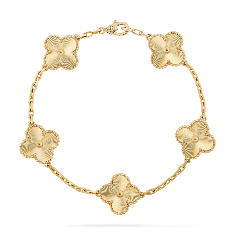Flower bracelet gold